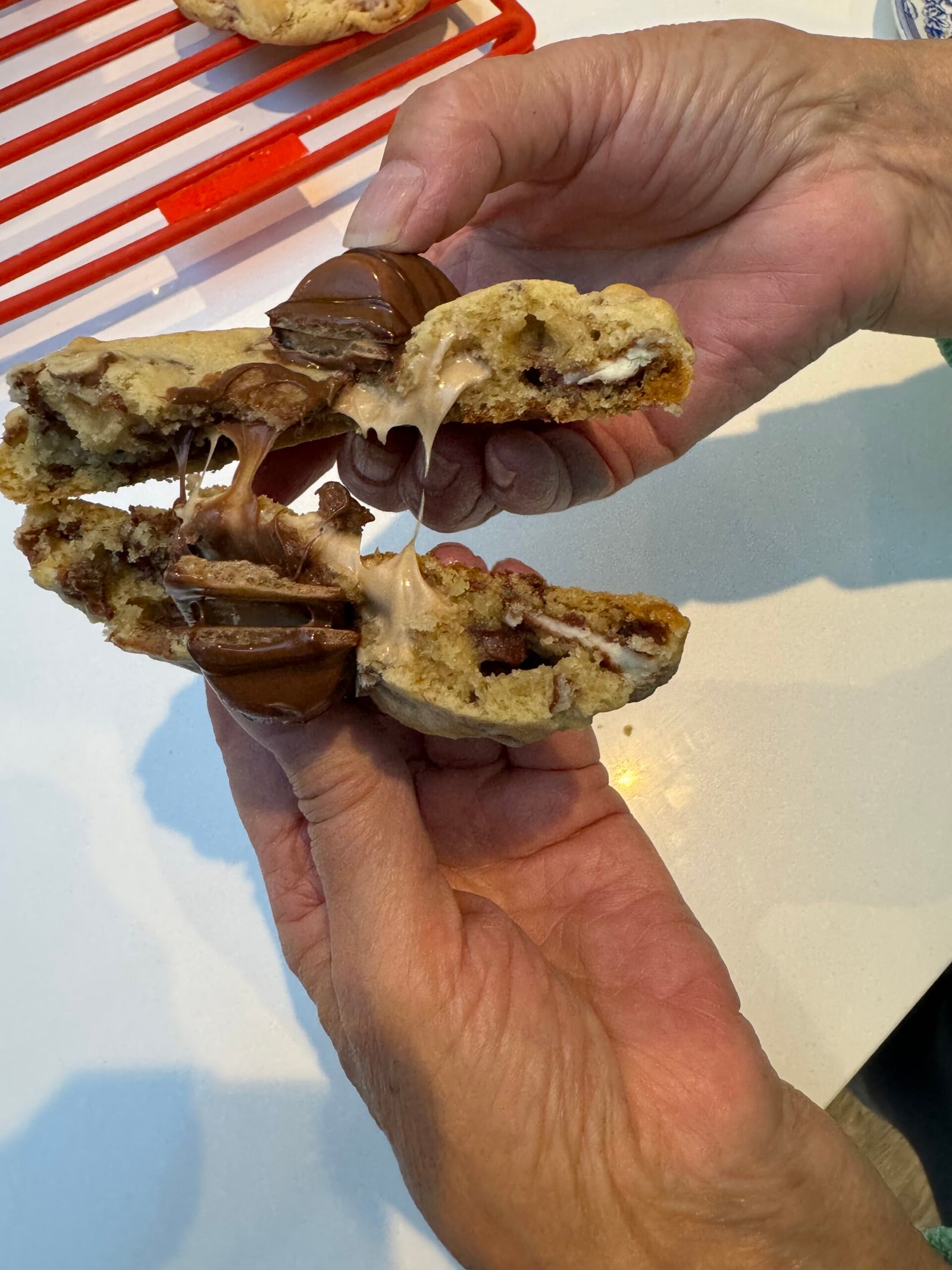 Oozing with delicious gooey milk and white chocolate and hazelnut yumminess